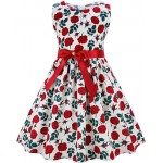 E74  Kid Floral Cotton Girls Dresses Summer Girl Clothes