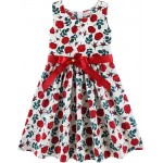 E74  Kid Floral Cotton Girls Dresses Summer Girl Clothes
