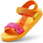 Unisex-Child Big Kids Sandals Adjustable Straps Slip on Athletic Sandals Outdoor Casual Shoes