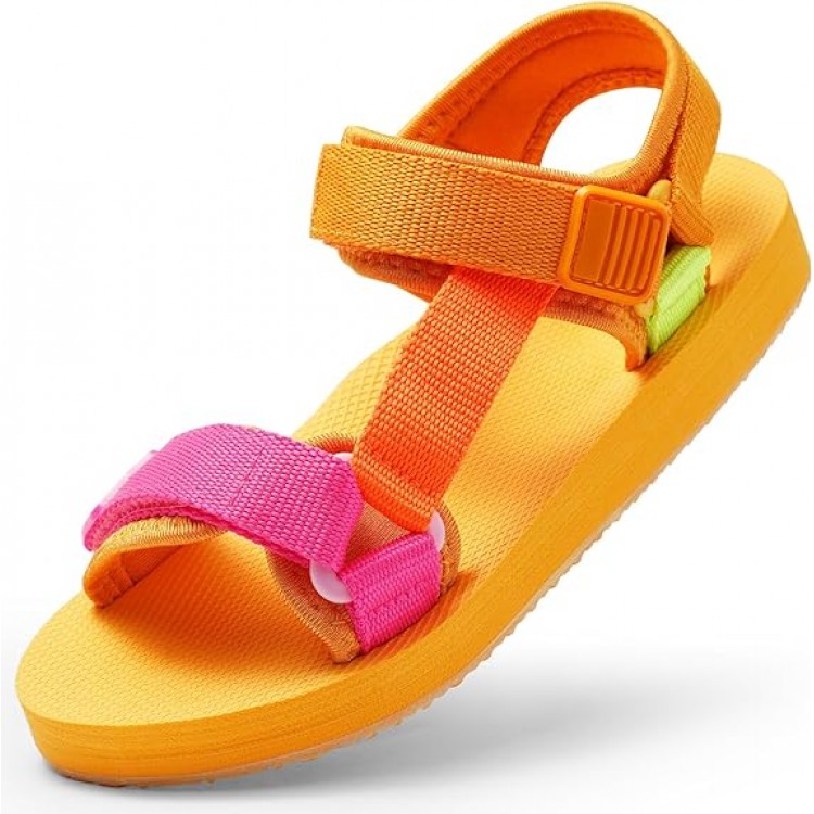 Unisex-Child Big Kids Sandals Adjustable Straps Slip on Athletic Sandals Outdoor Casual Shoes