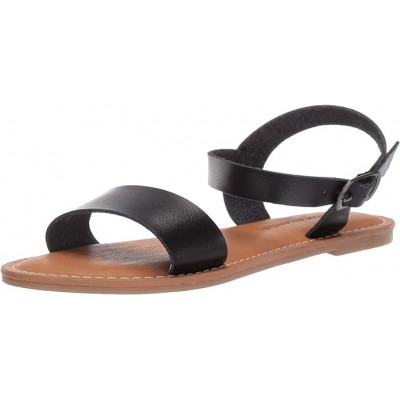 Black Women's Two Strap Buckle Sandal