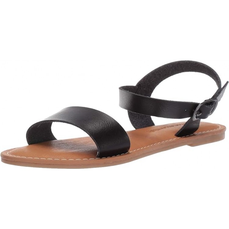 Black Women's Two Strap Buckle Sandal Black Women's Two Strap Buckle Sandal