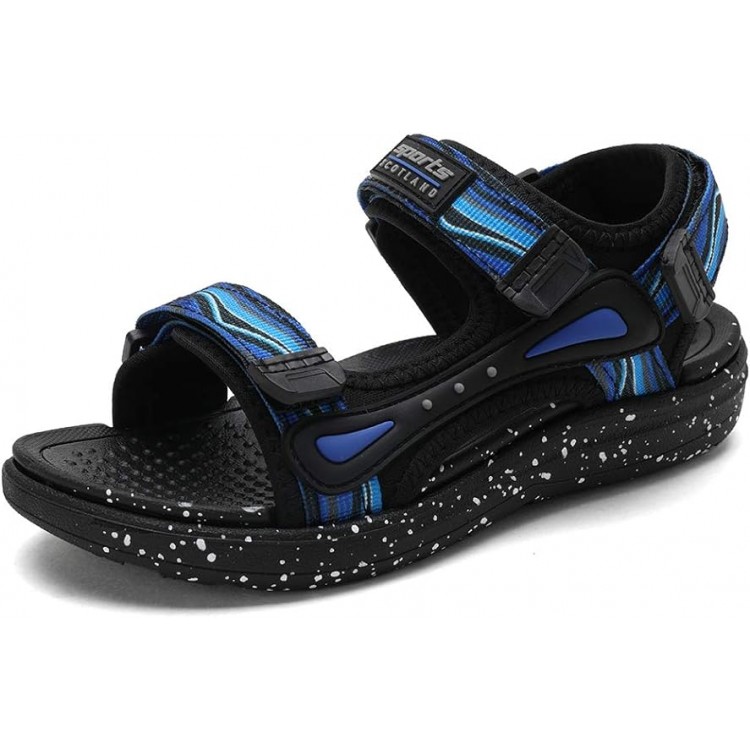 Black/Blue Kids Boys Summer Sports Sandals Hiking Beach Outdoor Open toe Sports Sandals for Kids
