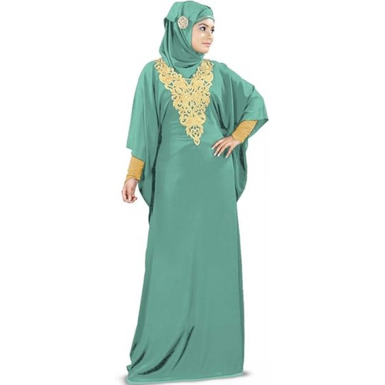 Womens Kaftan Gold Embroidered Fancy Abaya Evening Gown Muslim Maxi Dress KF-003 Womens Kaftan Gold Embroidered Fancy Abaya Evening Gown Muslim Maxi Dress KF-003